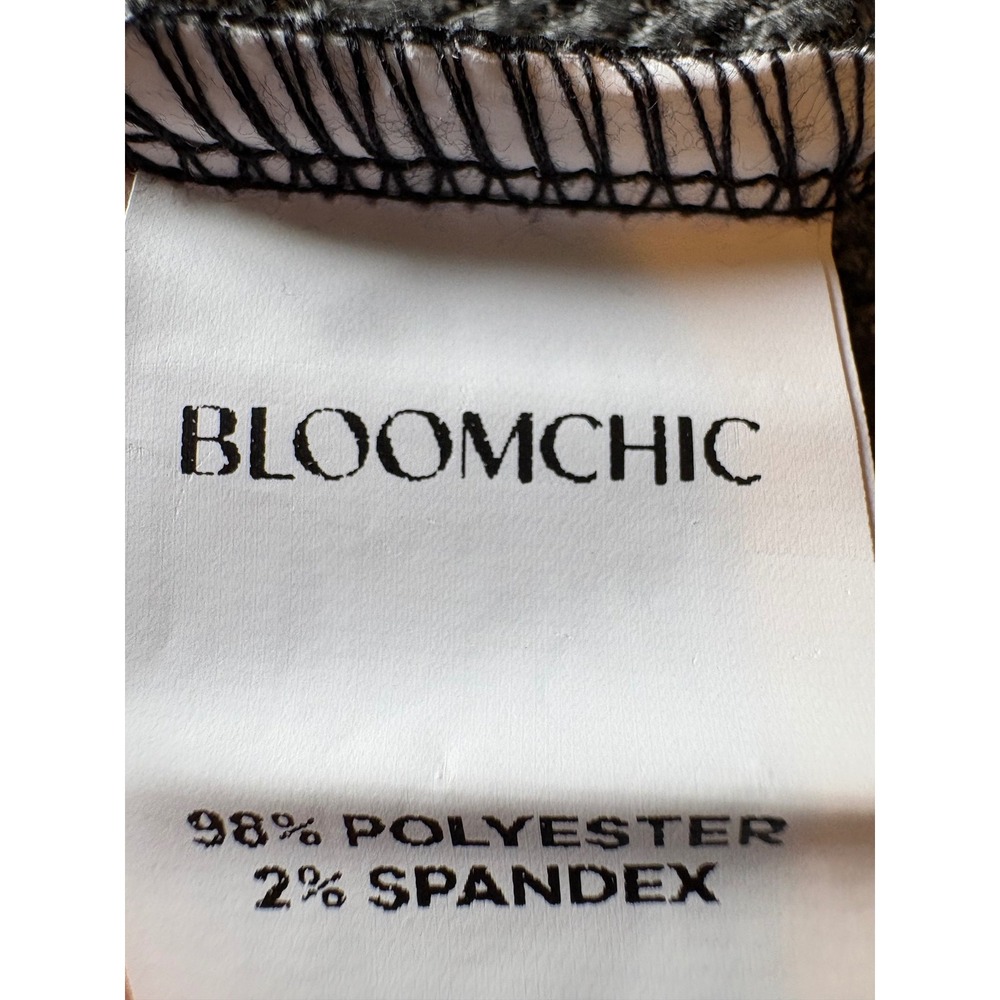 BloomChic Women Charcoal Gray Marl Knit V-Neck Lantern Sleeve Top US 14-16 NWT - Picture 5 of 5